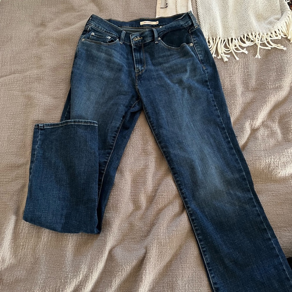 Levi’s Men’s 505 Darkwash Straight-leg Regular Fit Jeans